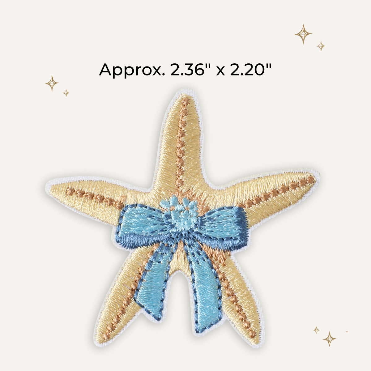 Cottage Seaside Bow Starfish Embroidered Patch