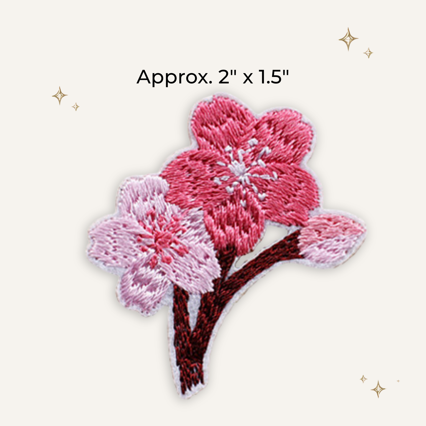 Cherry Blossom Embroidered Patch- RTS