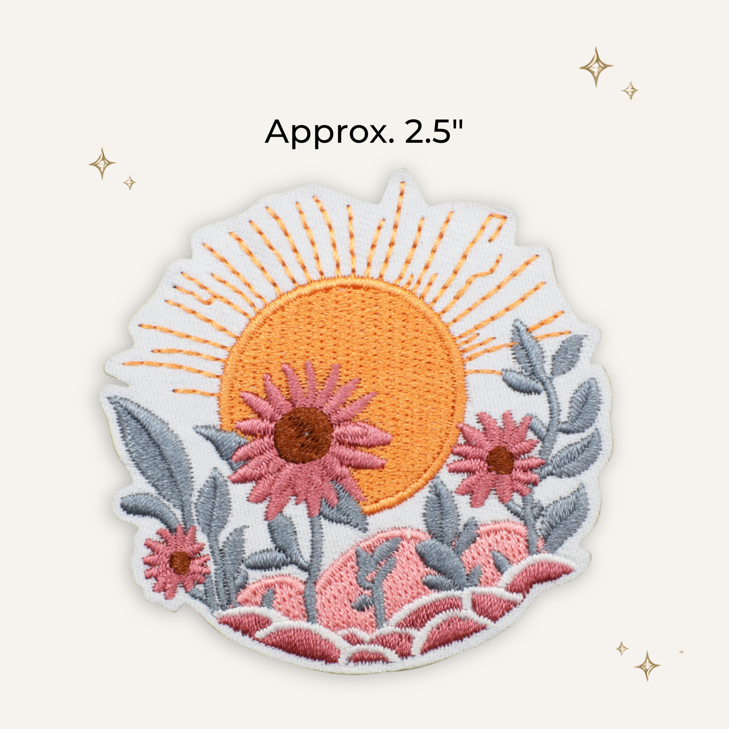 Boho Sunset 3 Embroidered Patch- RTS