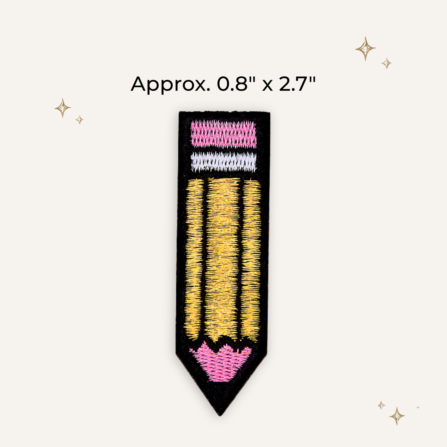 School Pencil Embroidered Patch