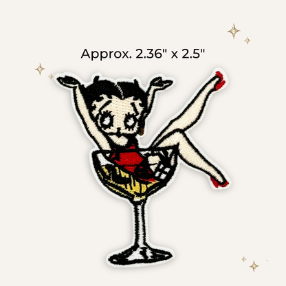 Betty Boop Champagne Embroidered Patch
