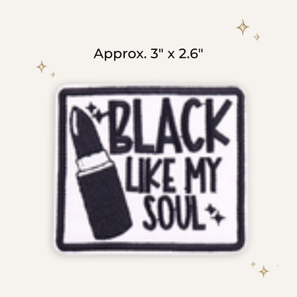 Black Soul Embroidered Patch- RTS