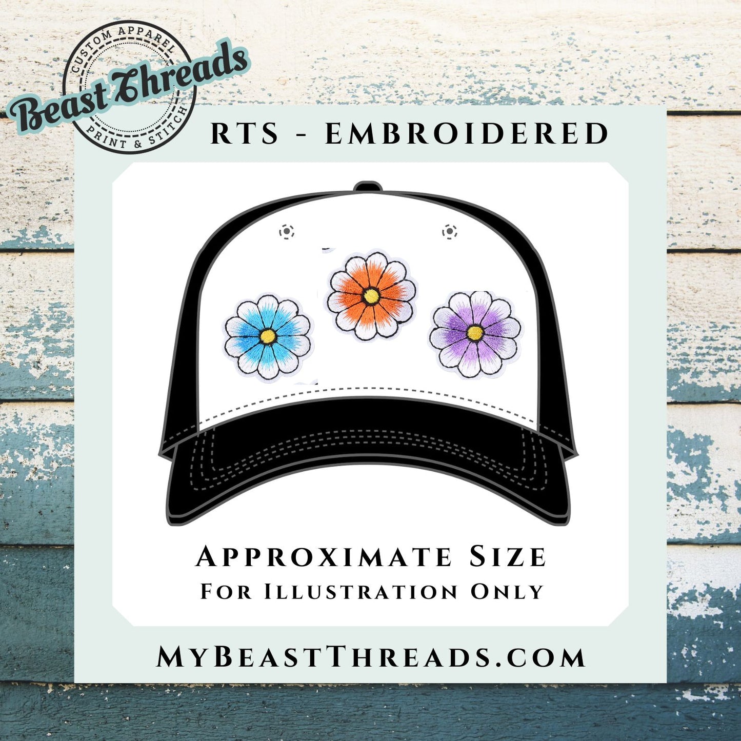 Flower Power Embroidered Patch- RTS