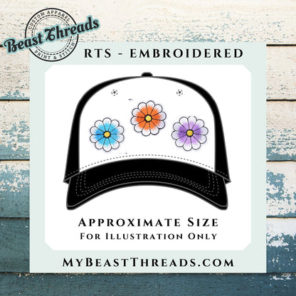 Flower Power Embroidered Patch- RTS