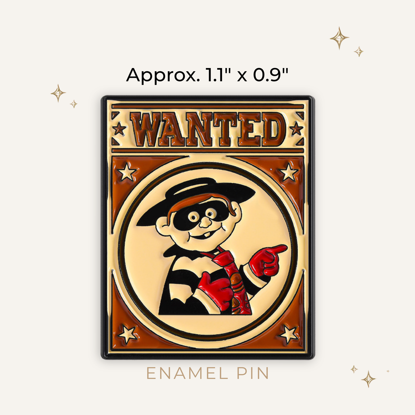 Hamburgler Wanted Enamel Pin
