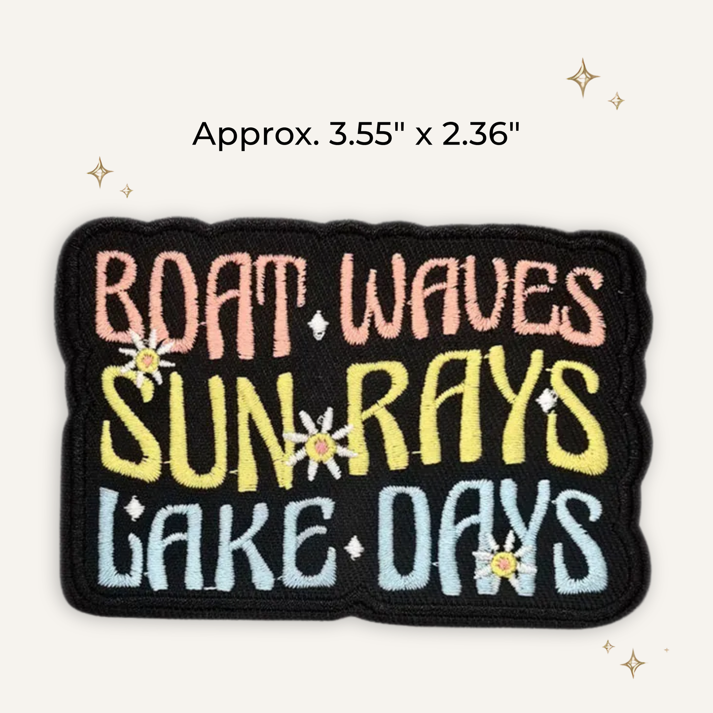Boat, Sun & Lake Days Embroidered Patch