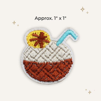 Coconut Drink Embroidered Patch