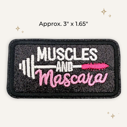 Muscles & Mascara Glitter Embroidered Patch