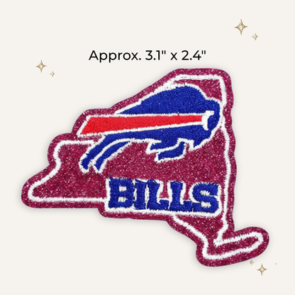 Buffalo Bills State Glitter Embroidered Patch