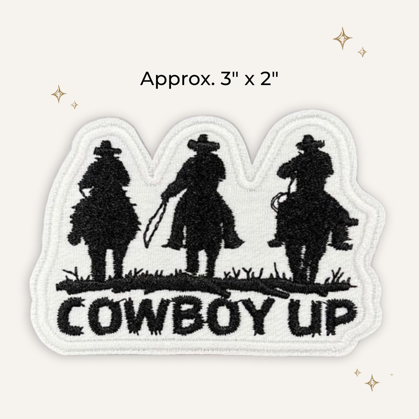 Cowboy Up Embroidered Patch