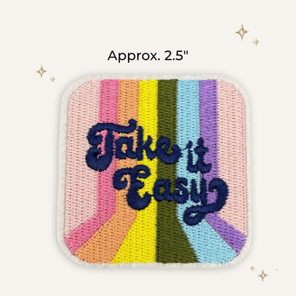 Take It Easy Retro Embroidered Patch