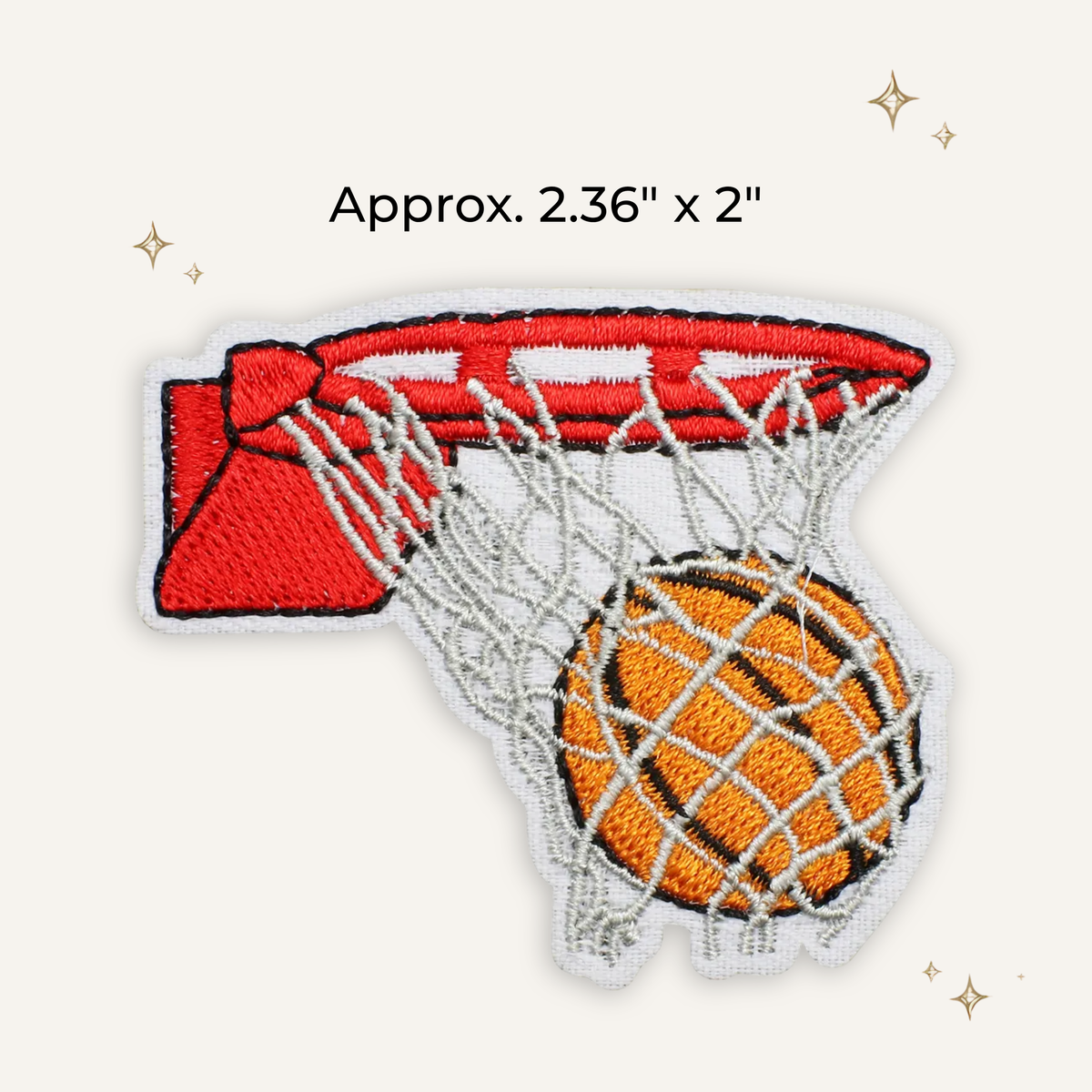 Swish Basketball Net Embroidered Patch