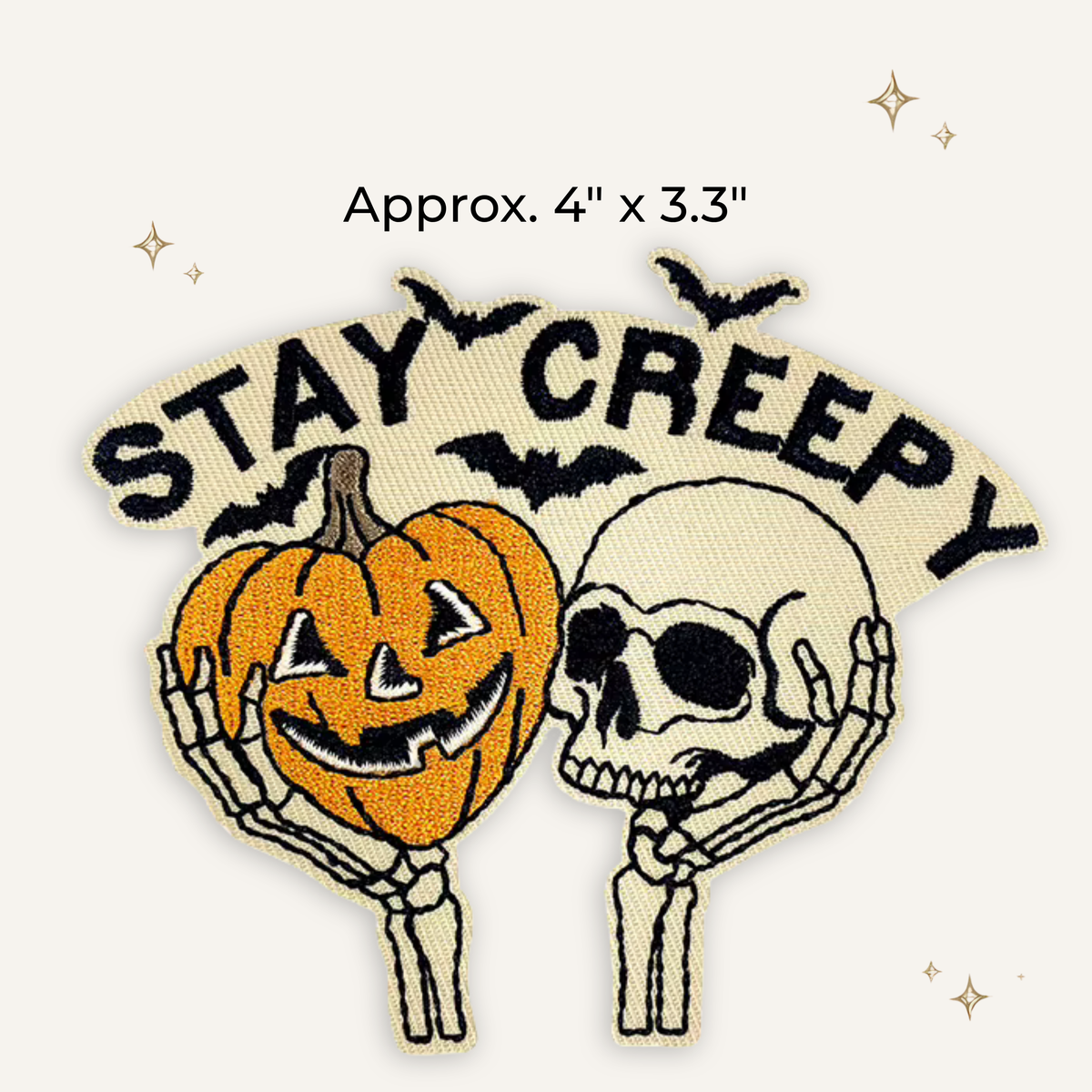 Stay Creepy Vintage Halloween Embroidered Patch
