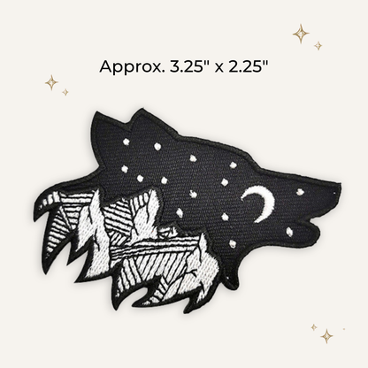 Wolf Starlight Embroidered Patch- RTS