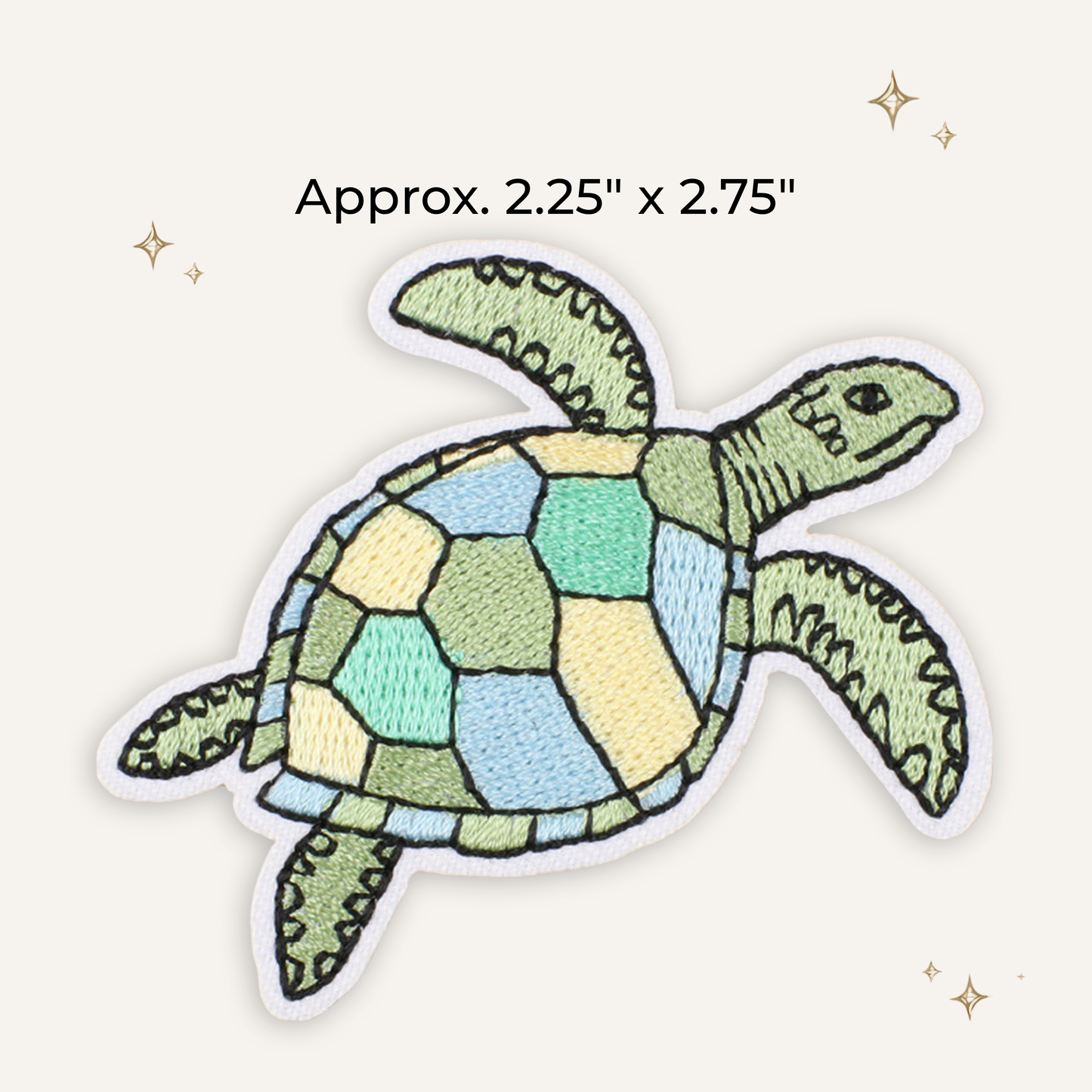 Sea Turtle Pastels Embroidered Patch