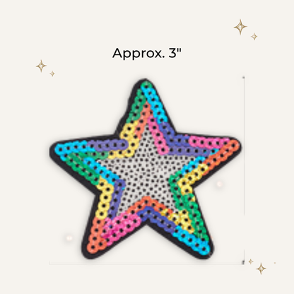 Multi Color Star Sequin Patch- RTS