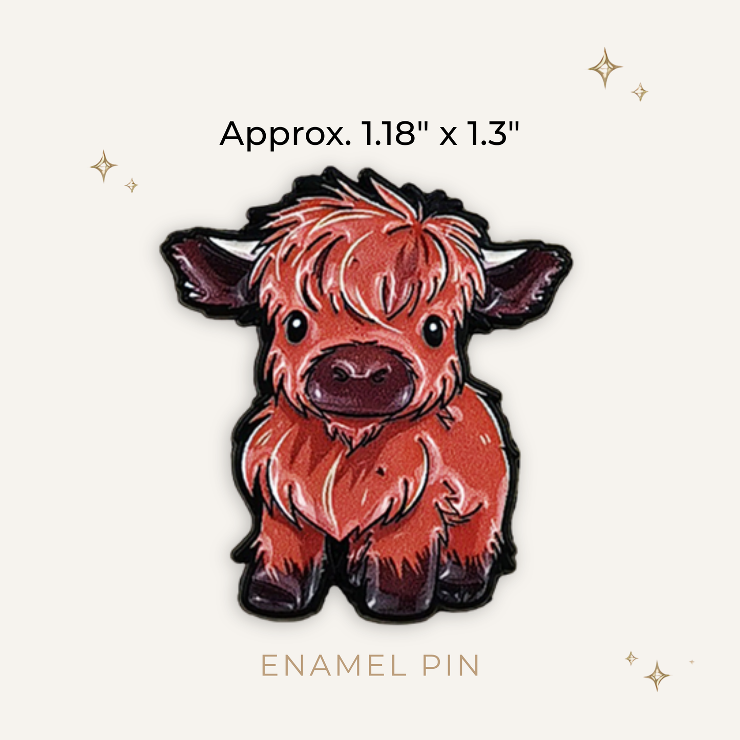 Highland Cow Enamel Pin