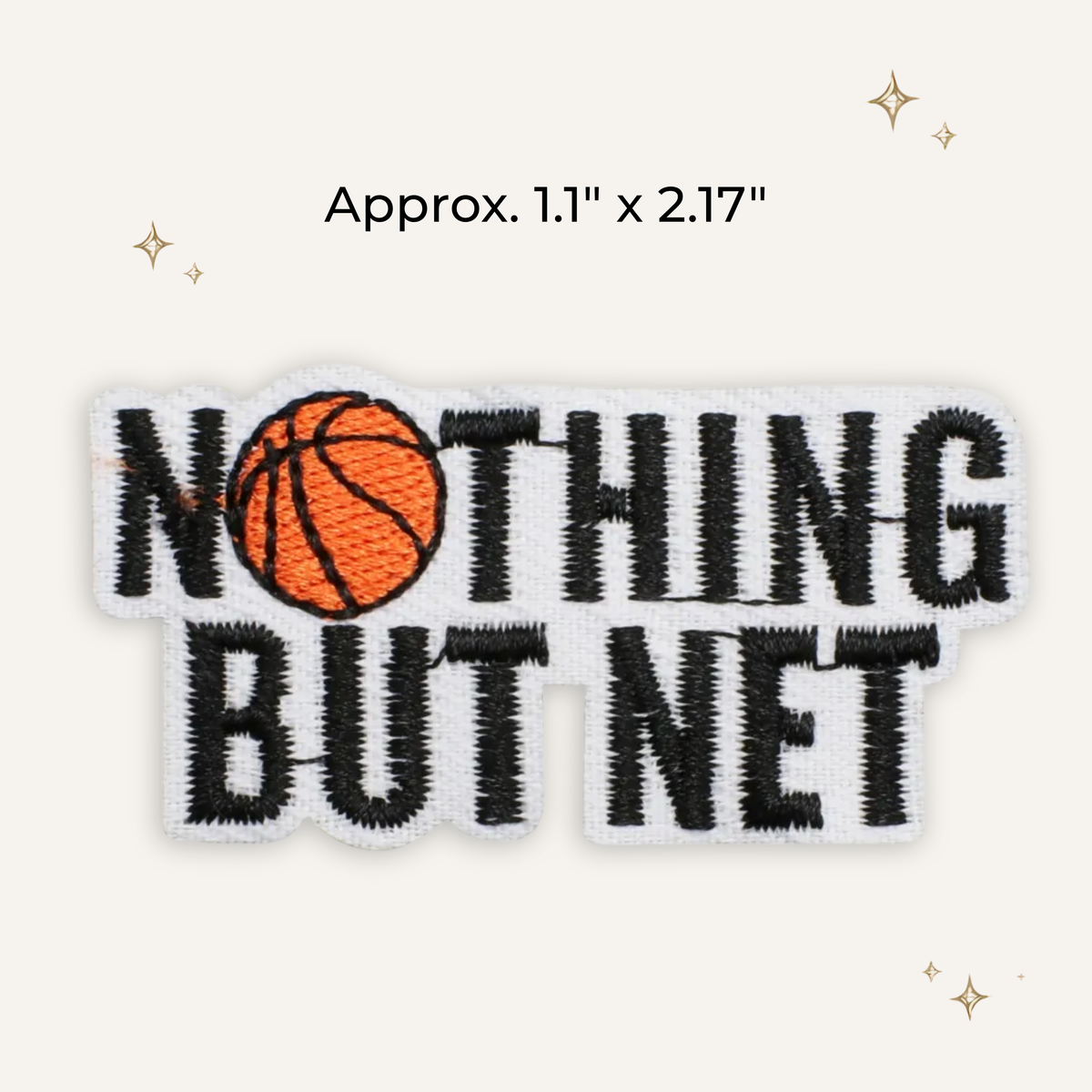 Nothing But Net Basketball Embroidered Patch