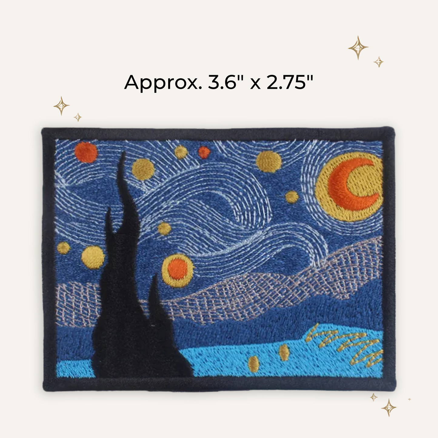 Van Gogh Starry Night Embroidered Patch