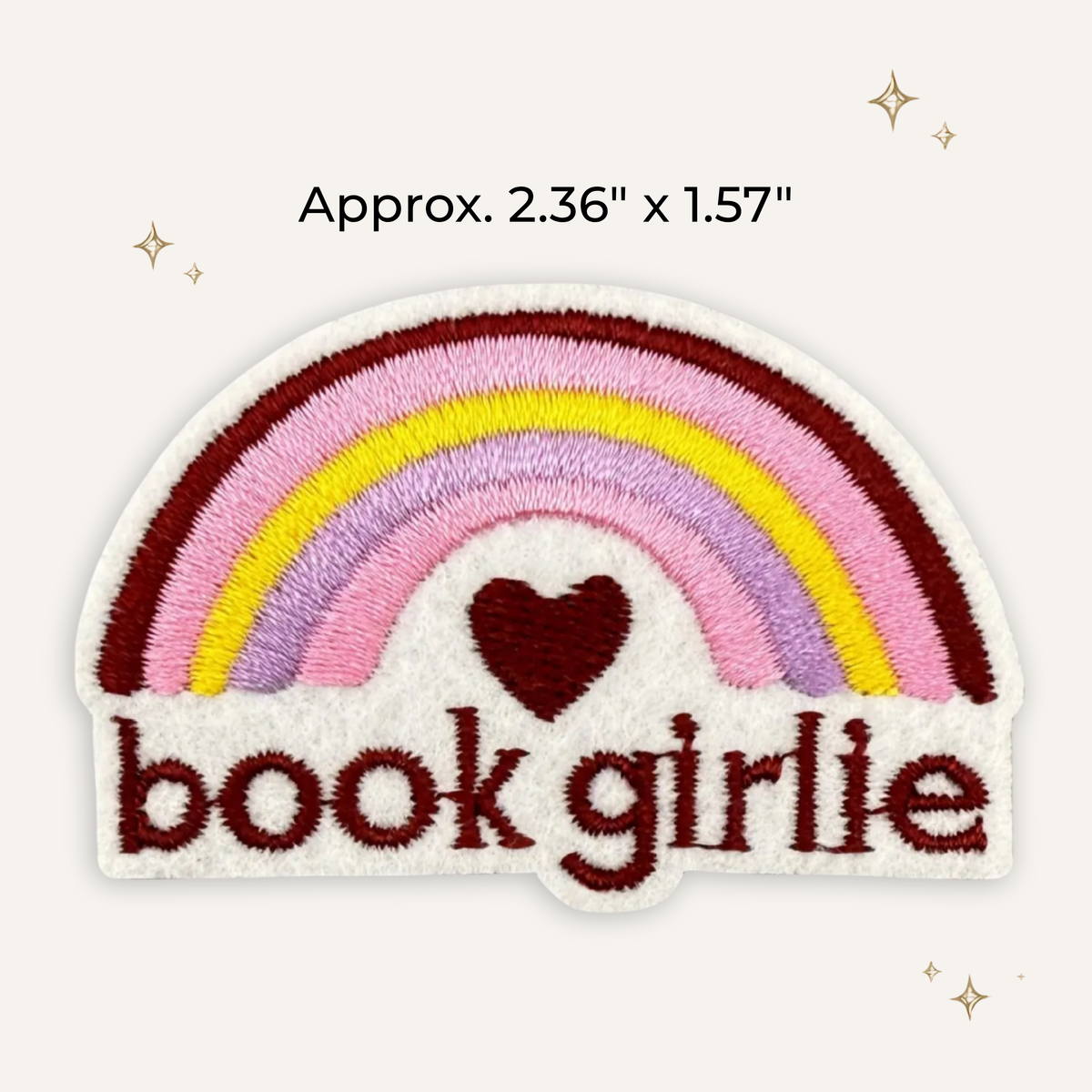 Book Girlie Rainbow Embroidered Patch