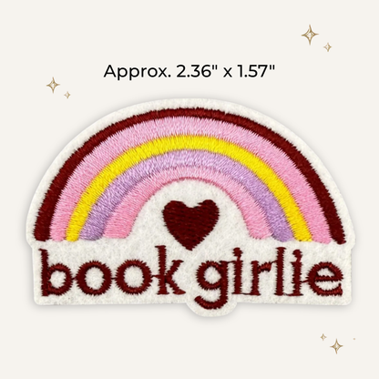 Book Girlie Rainbow Embroidered Patch