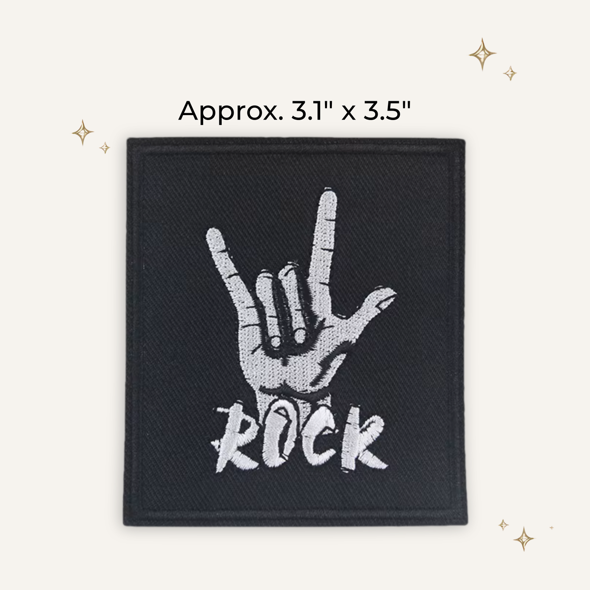 Rock Hand Embroidered Patch