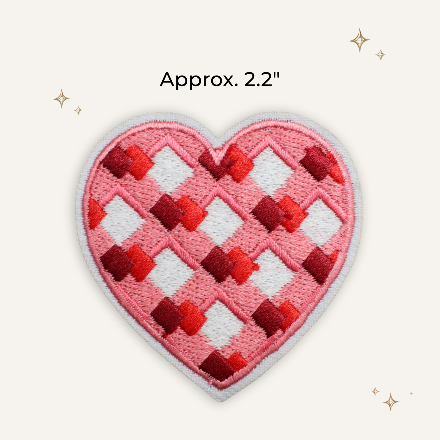 Lattice Heart Embroidered Patch- RTS