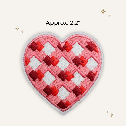 Lattice Heart Embroidered Patch- RTS