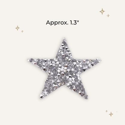 White Star Small Rhinestone Patch- RTS