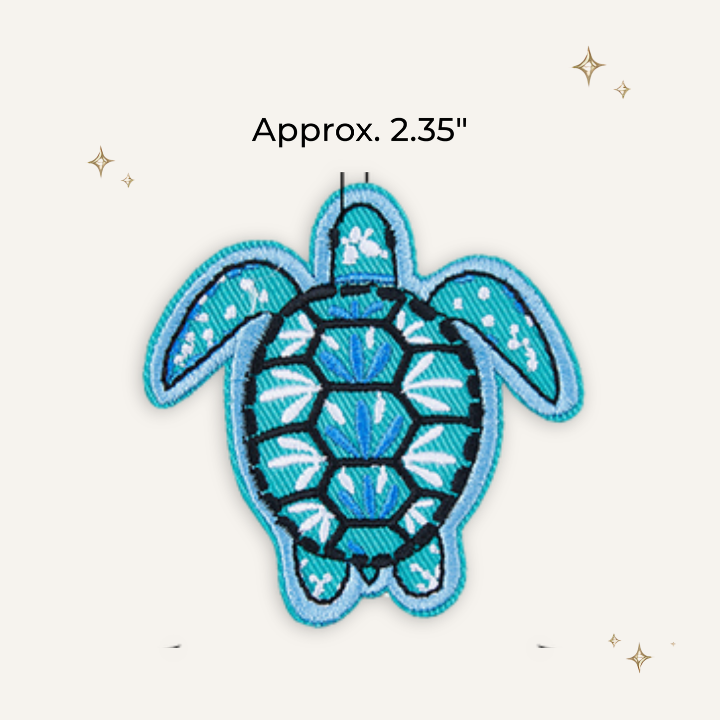 Blue Sea Turtle Embroidered Patch
