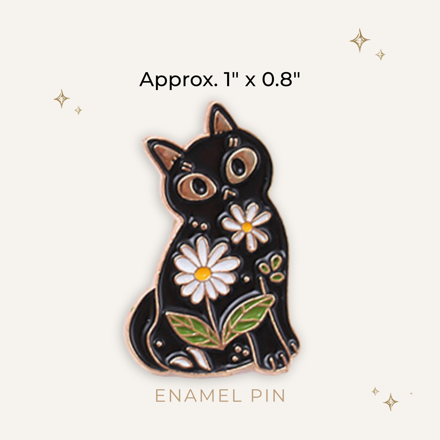 Daisy Kitty Enamel Pin
