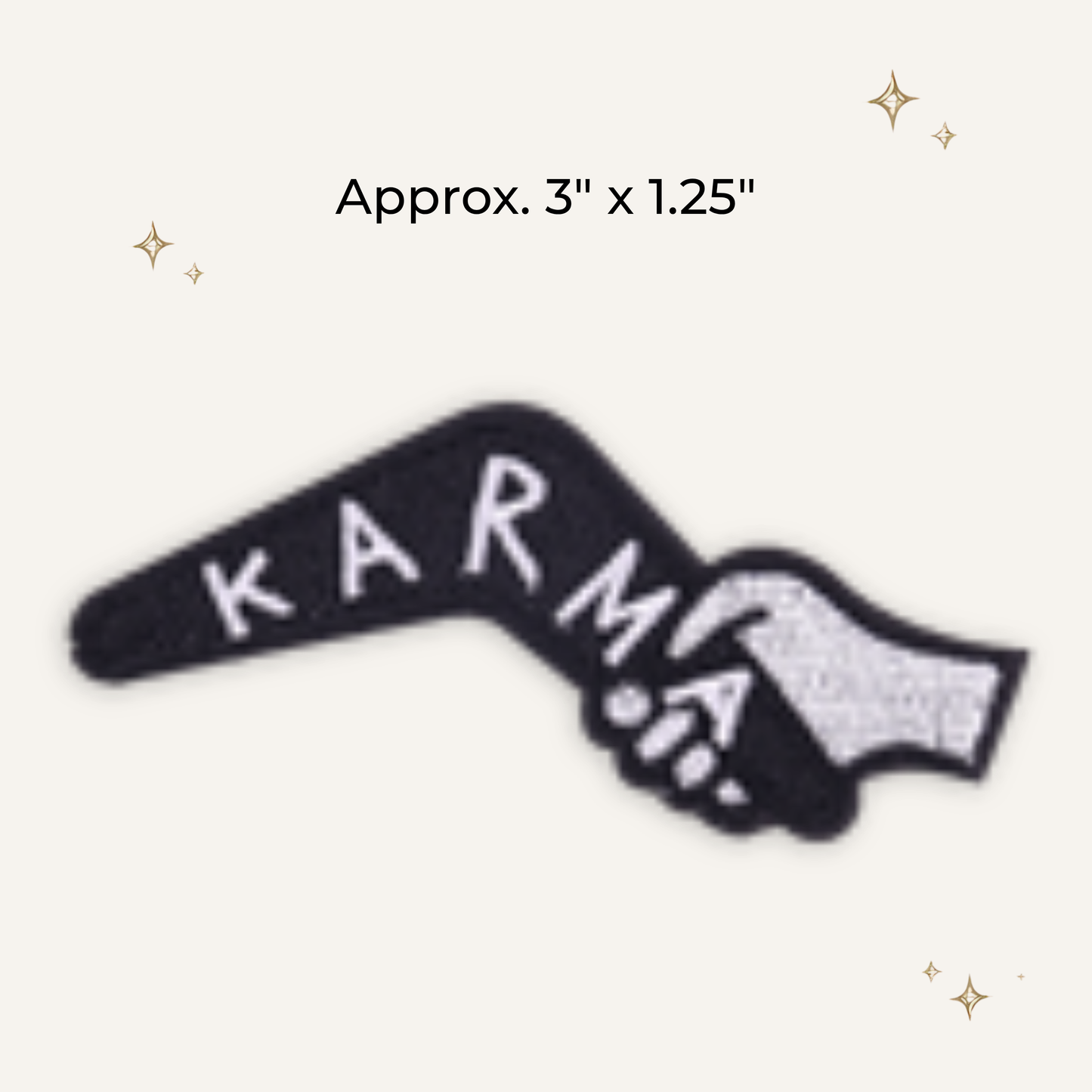 Karma Boomerang Embroidered Patch- RTS