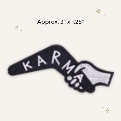 Karma Boomerang Embroidered Patch- RTS