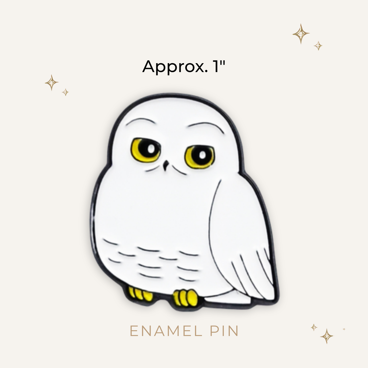 Snow Owl Enamel Pin