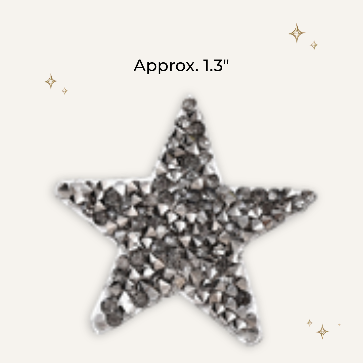 Black Star Small Rhinestone Patch- RTS