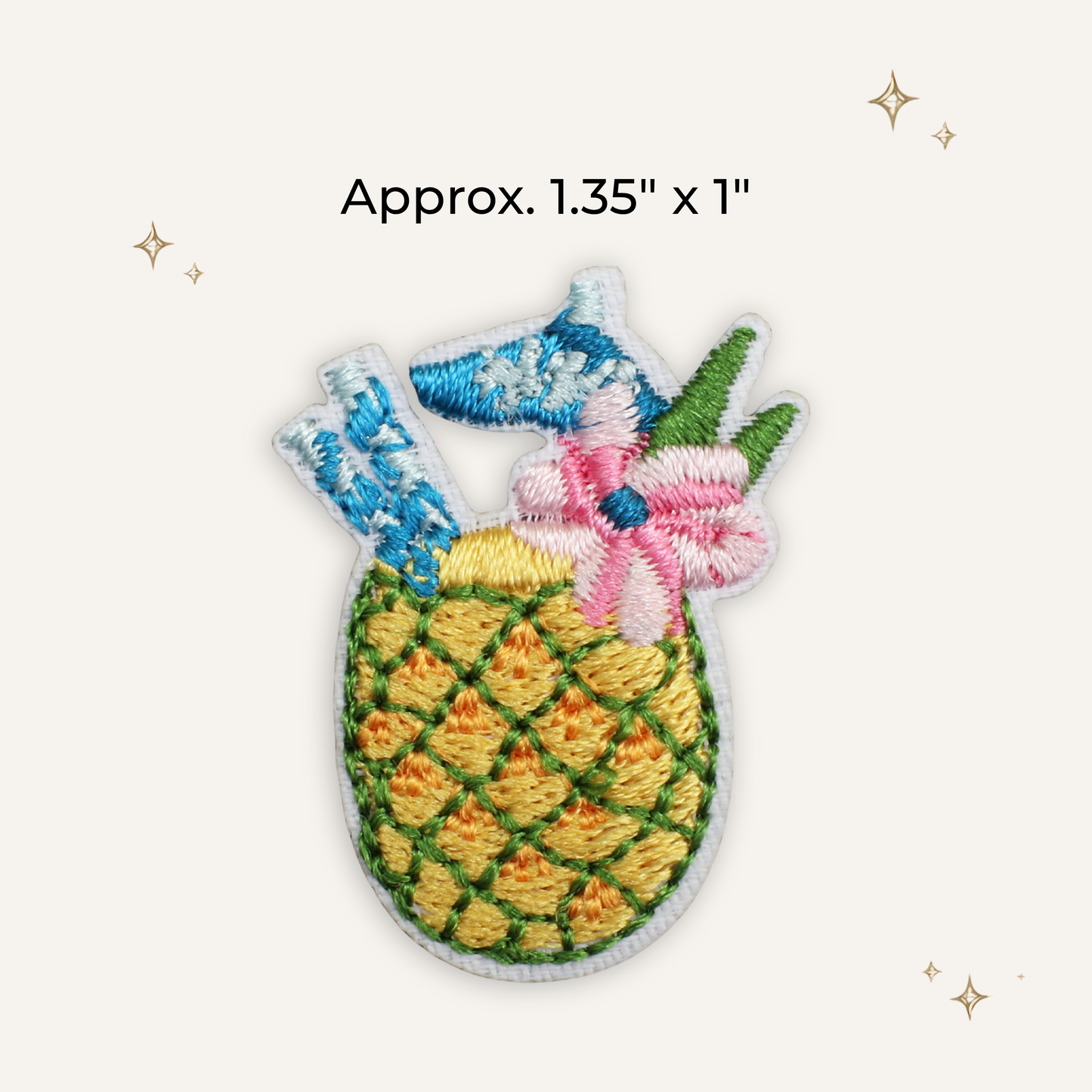 Pineapple Drink Embroidered Patch