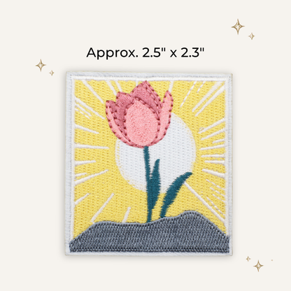 Boho Tulip Embroidered Patch
