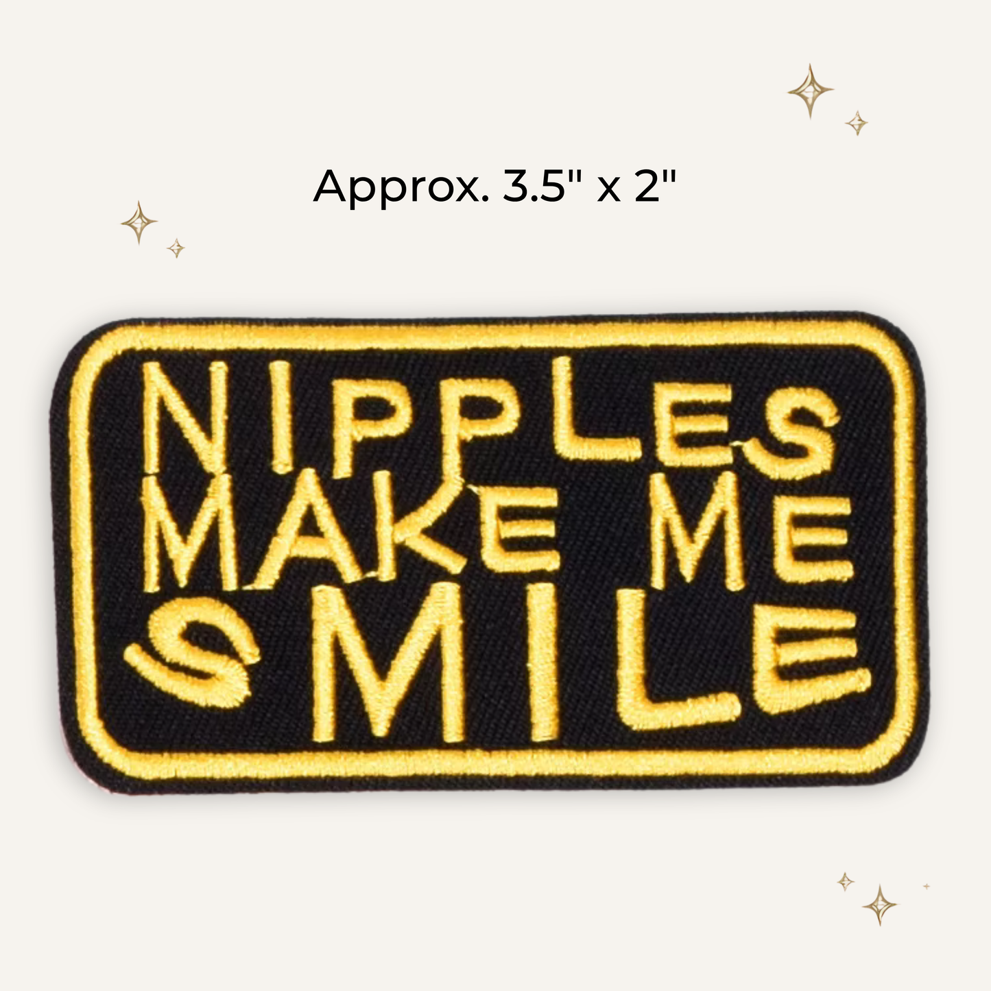 Nipples Make Me Smile Embroidered Patch