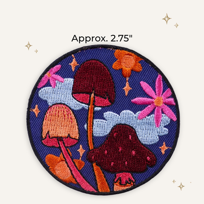 Hippie Magic Mushrooms Embroidered Patch
