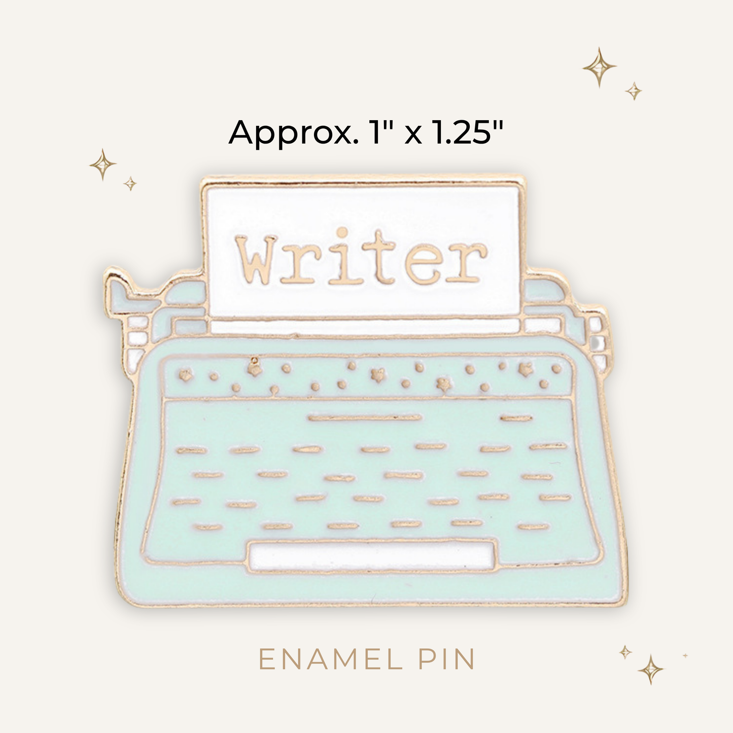 Writer Typewriter Enamel Pin