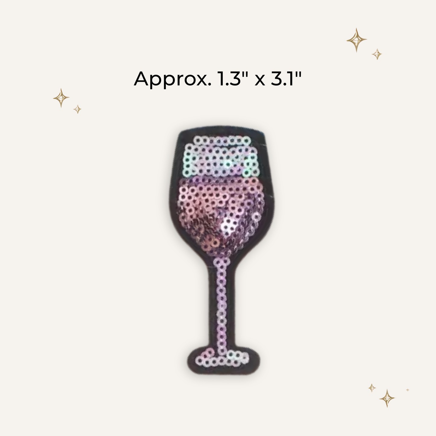 Rose Wine Sequin Patch