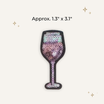 Rose Wine Sequin Patch