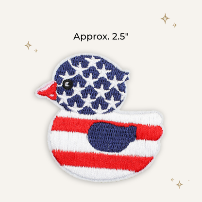 Patriotic Duck Embroidered Patch
