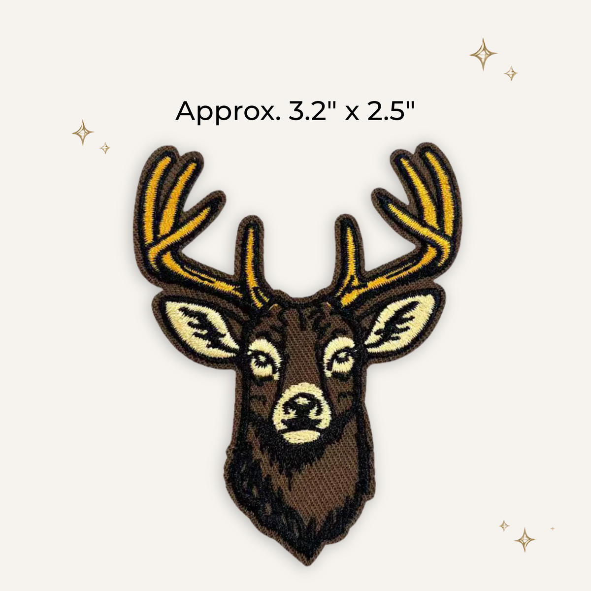 Deer Buck Rack Embroidered Patch