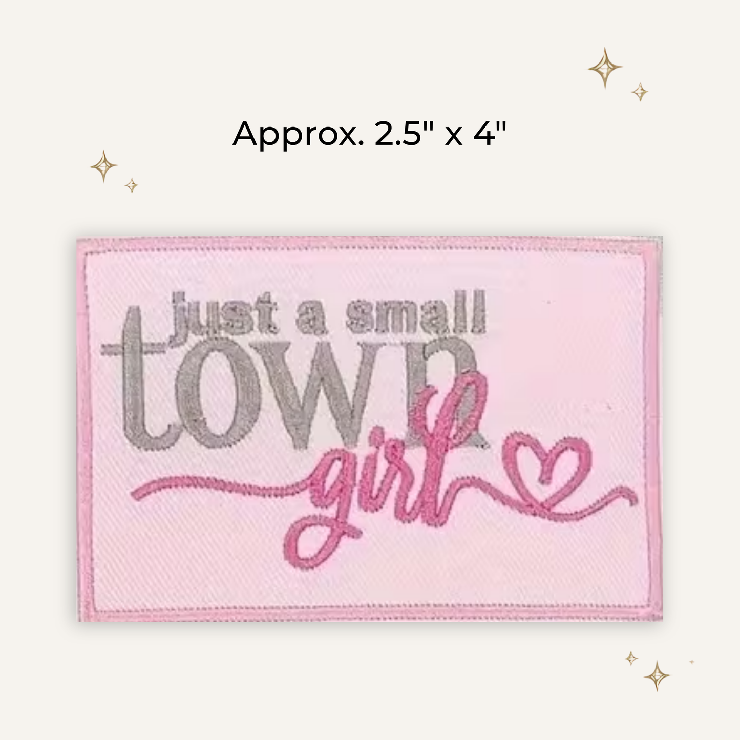 Small Town Girl Embroidered Patch