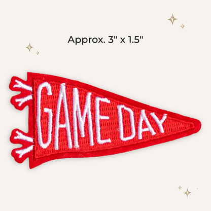 Gameday Retro Pennant Red Embroidered Patch