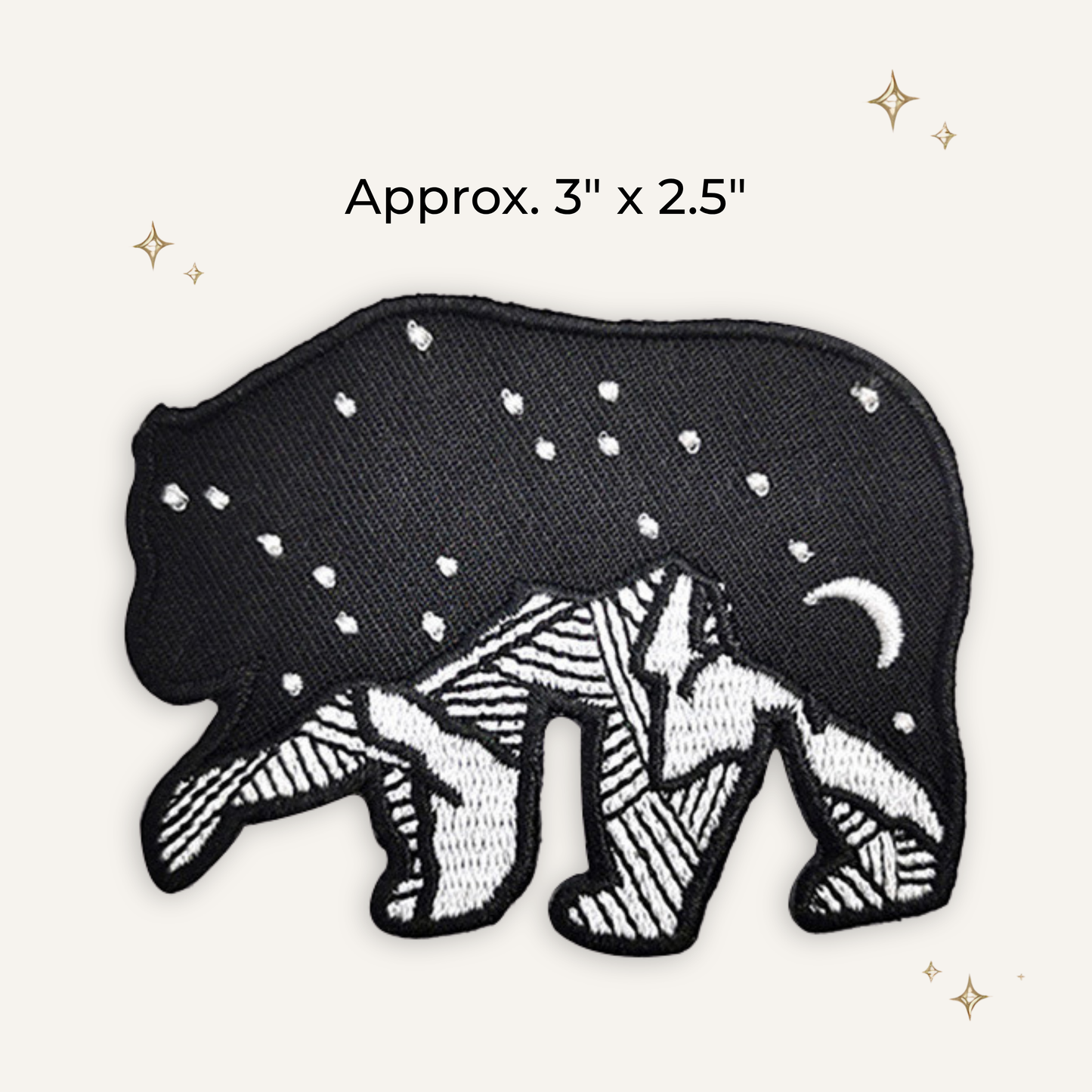 Bear Starlight Embroidered Patch- RTS