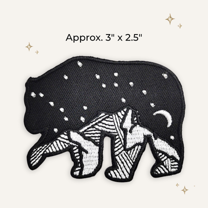 Bear Starlight Embroidered Patch- RTS