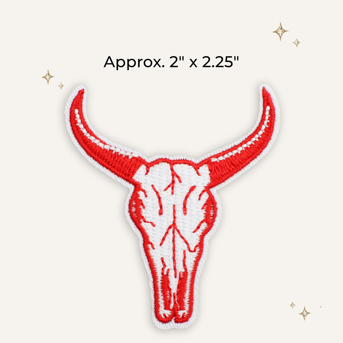 Cattle Skull Embroidered Patch- RTS