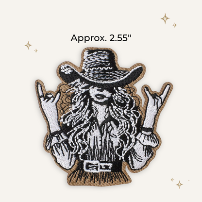 Vintage Rockin' Cowgirl Embroidered Patch